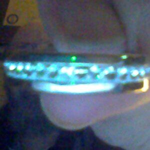 ladies size 12 silver plated and cz diamonds ring